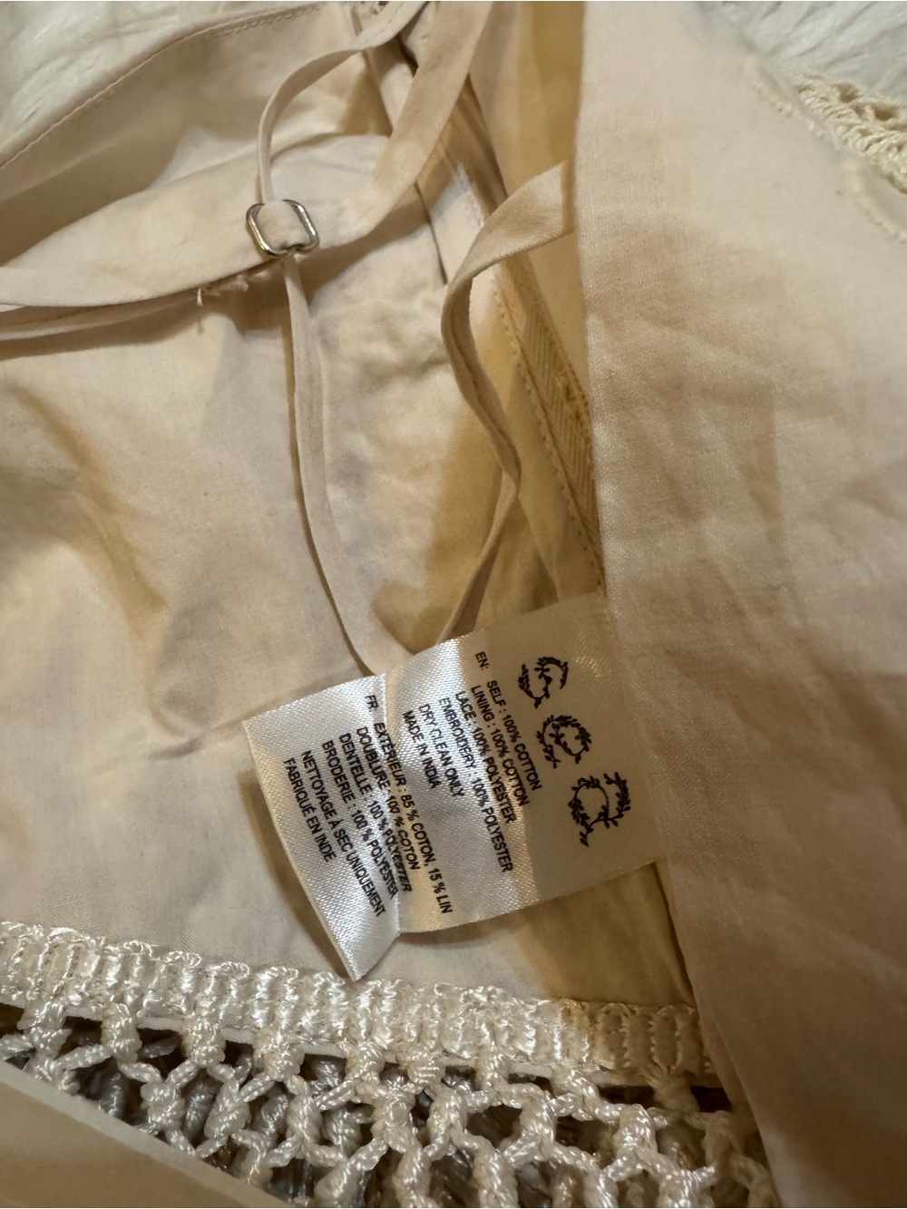 Sea New York New Rafina Eyelet Fringe Top Cream Small - Picture 6 of 6